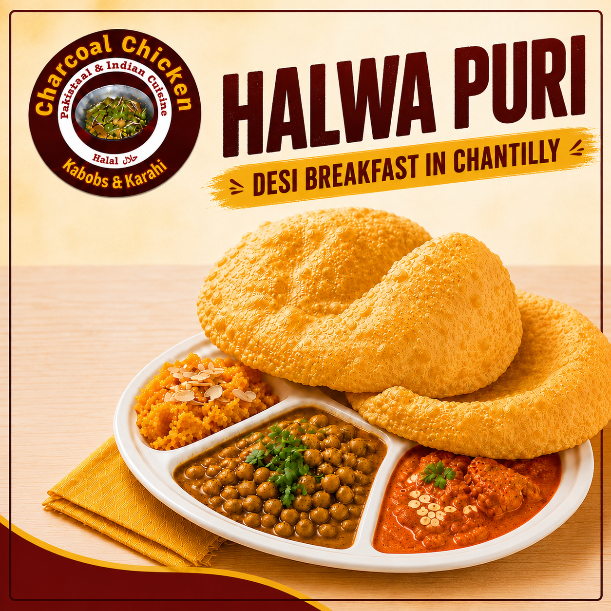 Halwa-Puri-Chantilly